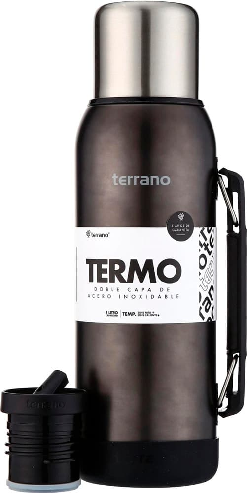 Garrafa Térmica Terrano 1L Premium 2028489 - Preto Metal