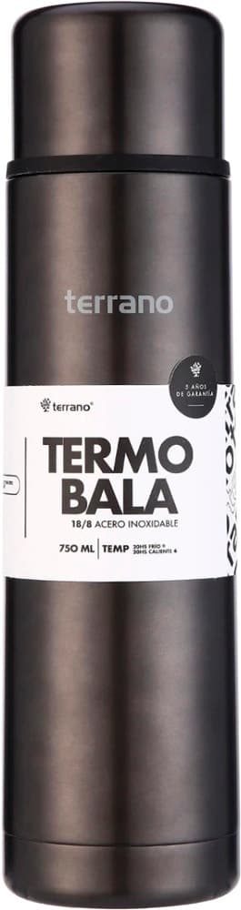 Garrafa Térmica Terrano Bala 750mL Preto Metal