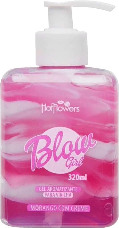 Gel Aromatizante Beijável Hot Flowers Morango com Creme 320mL
