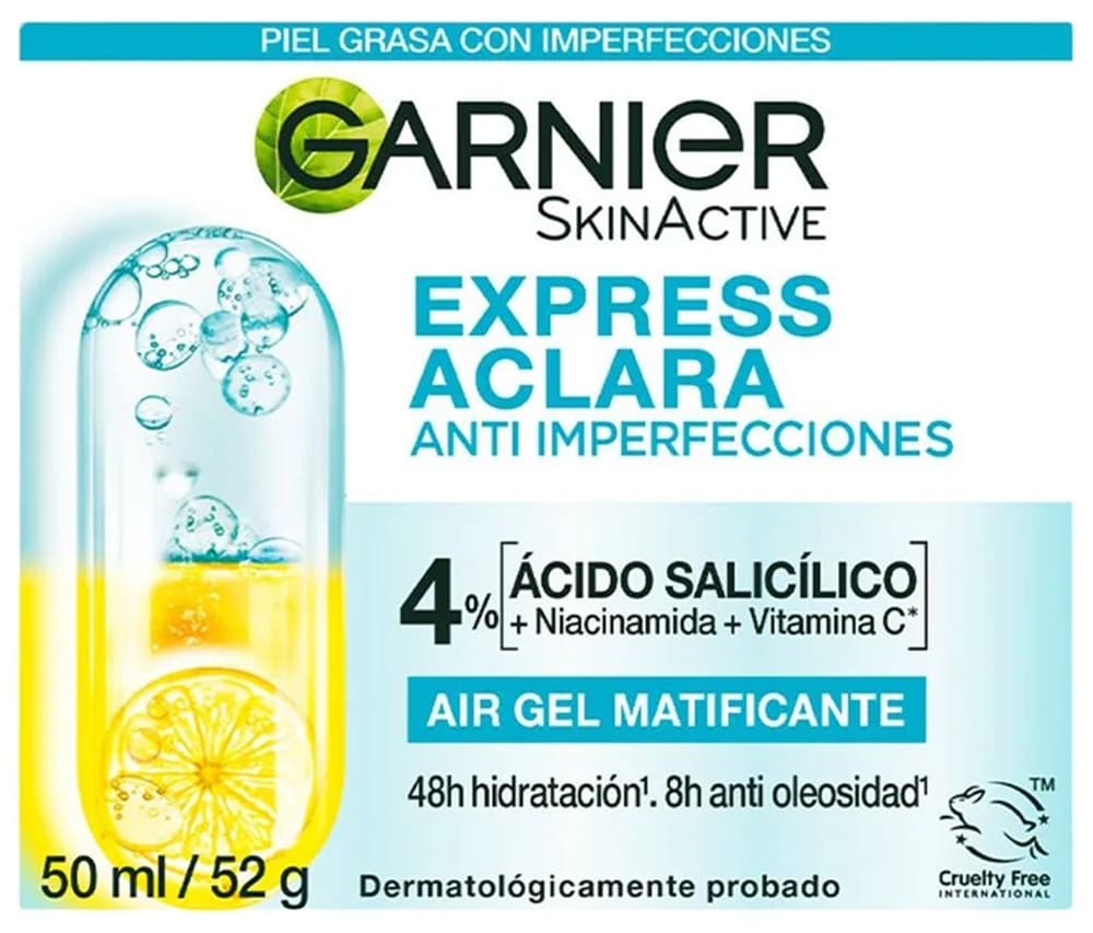 Gel Matificante Garnier SkinActive Express Aclara 50mL