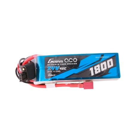 Gens Ace 7.4V 1800mAh 45C 2S Deans