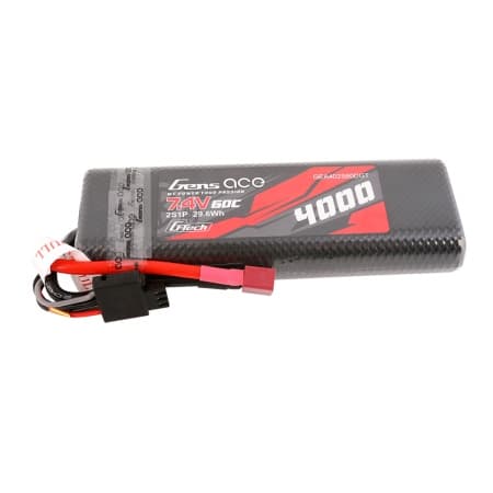 Gens Ace 7.4V 4000mAh 60C 2S Hardcase G-Tech com Plug Deans