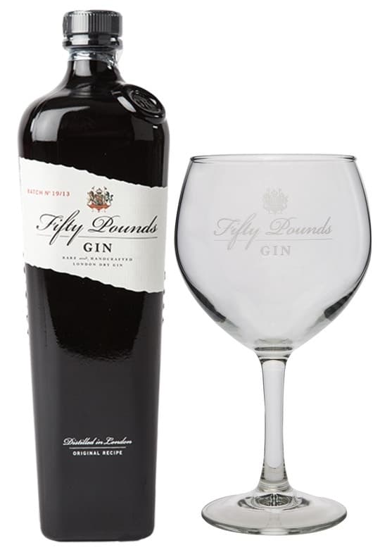 Gin Fifty Pounds London Dry 700mL + Copo