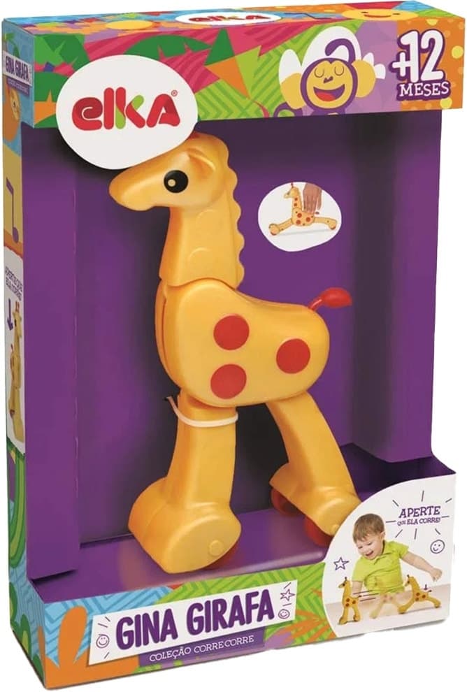 Brinquedo Gina Girafa Corre Corre Elka