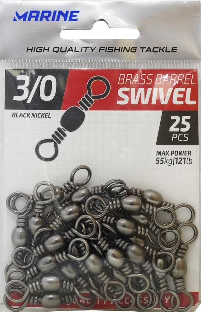 Girador Marine Sports 3/0 Brass Barrel Black Nickel com 25 Peças