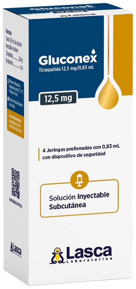 Gluconex Tirzepatida 12,5Mg (4 Seringas Pré-Cheias)