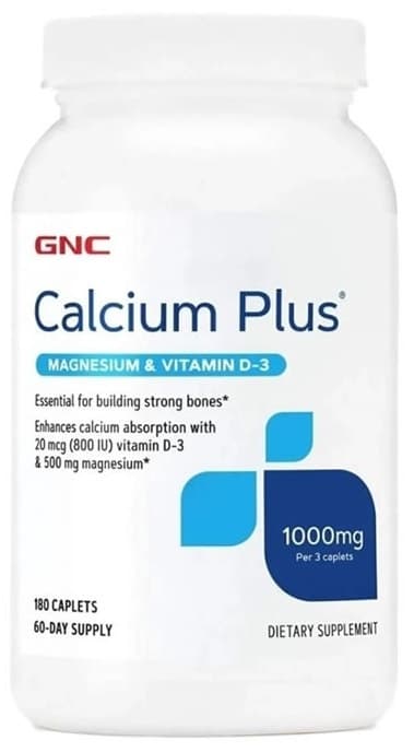 Cápsulas de Cálcio Gnc Plus 1000MG 180 Unidades
