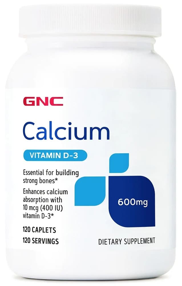 Suplemento Gnc Calcium Vitamin D-3 600MG (120 Cápsulas)