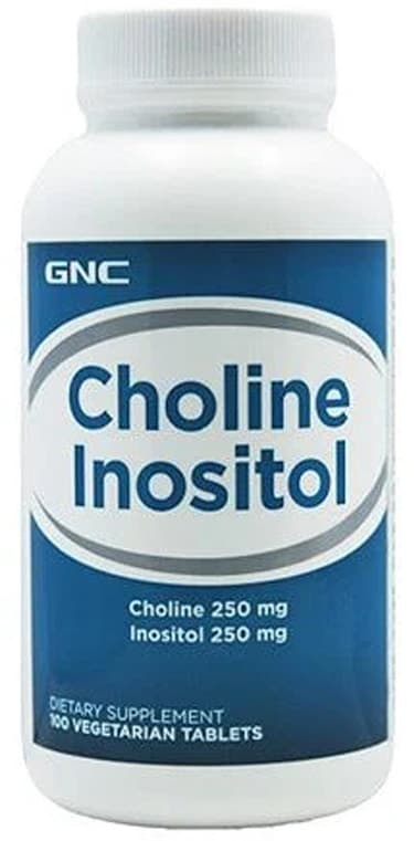Suplemento Gnc Colina Inositol 250MG 100 Tabletes