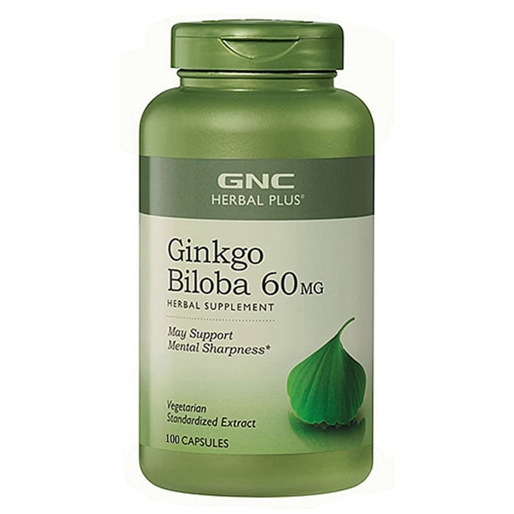 Cápsulas Gnc Ginkgo Biloba 60MG 100