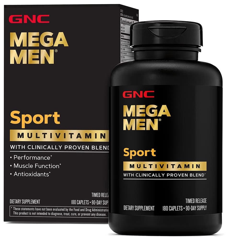 Multivitamínico Gnc Mega Men Sport (180 Cápsulas)