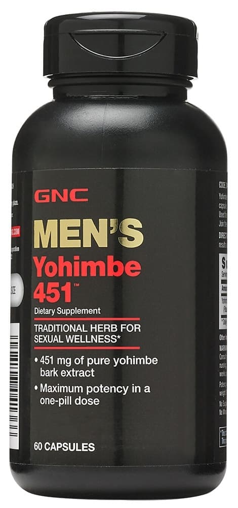 Suplemento Gnc Yohimbe 451 (60 Cápsulas)