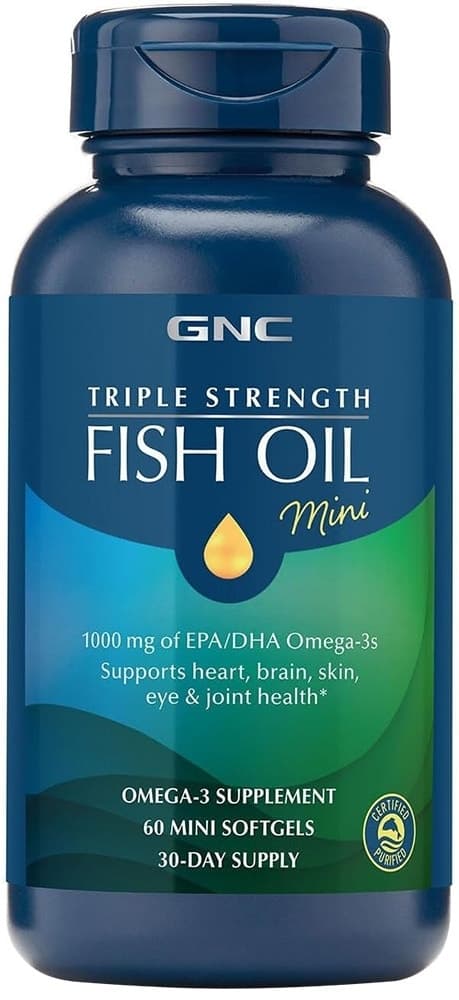Óleo de Peixe Gnc Triple Strength Mini 1000MG (60 Softgels)