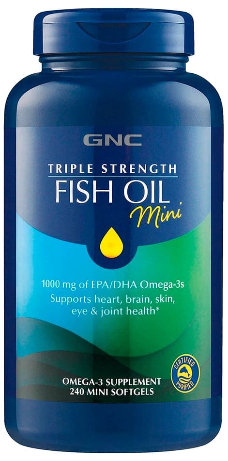 Óleo de Peixe Gnc Triple Strength Mini - 240 Cápsulas
