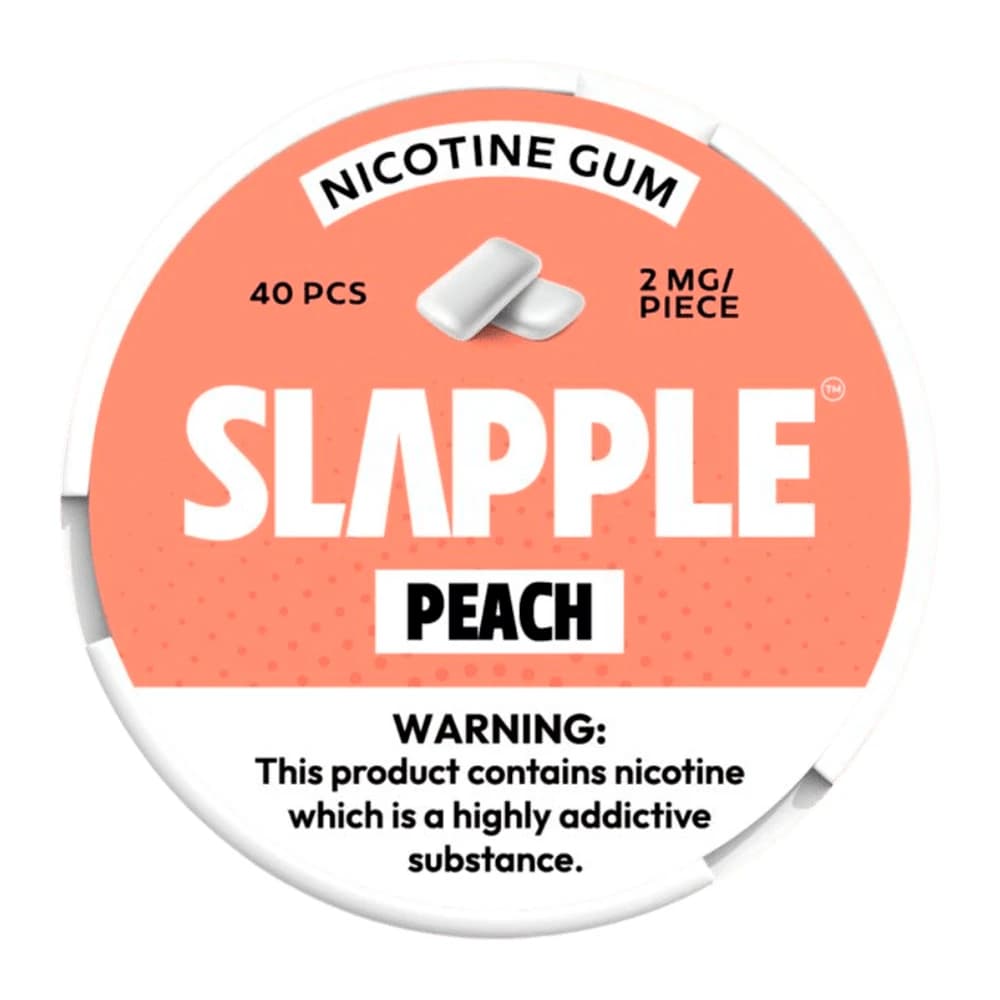 Goma de Nicotina Slapple Peach - 2MG - 40 Unidades