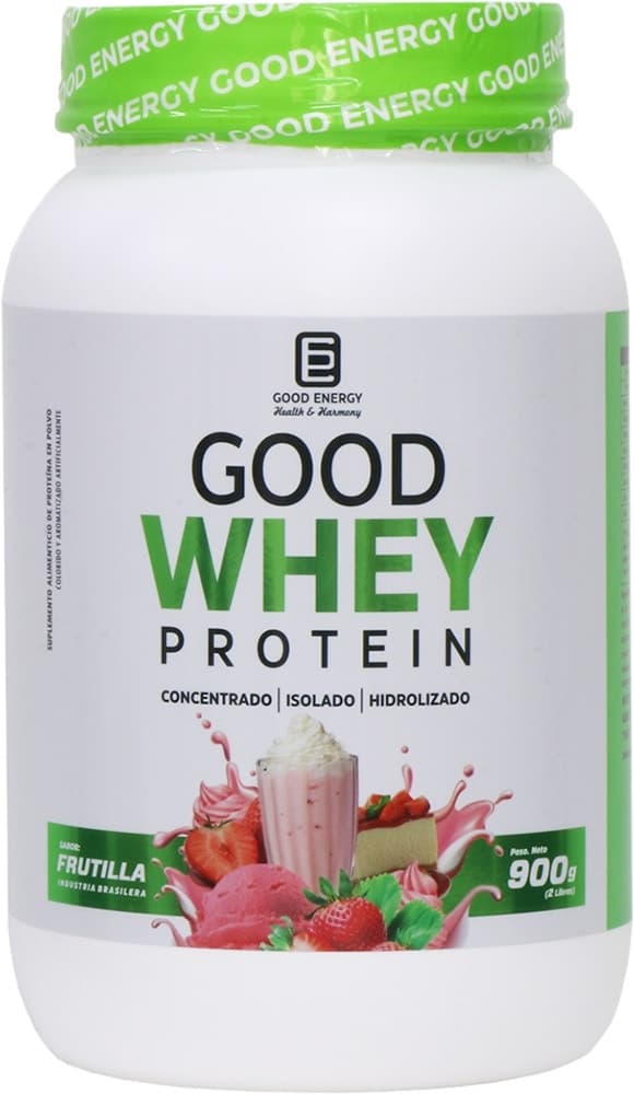Whey Protein Morango 900G Good Energy