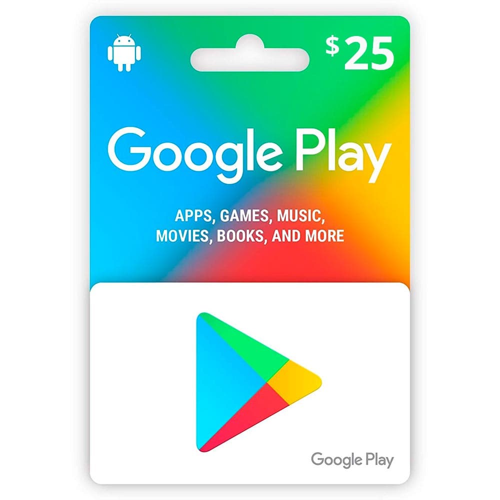Cartão Presente Google Play 25$