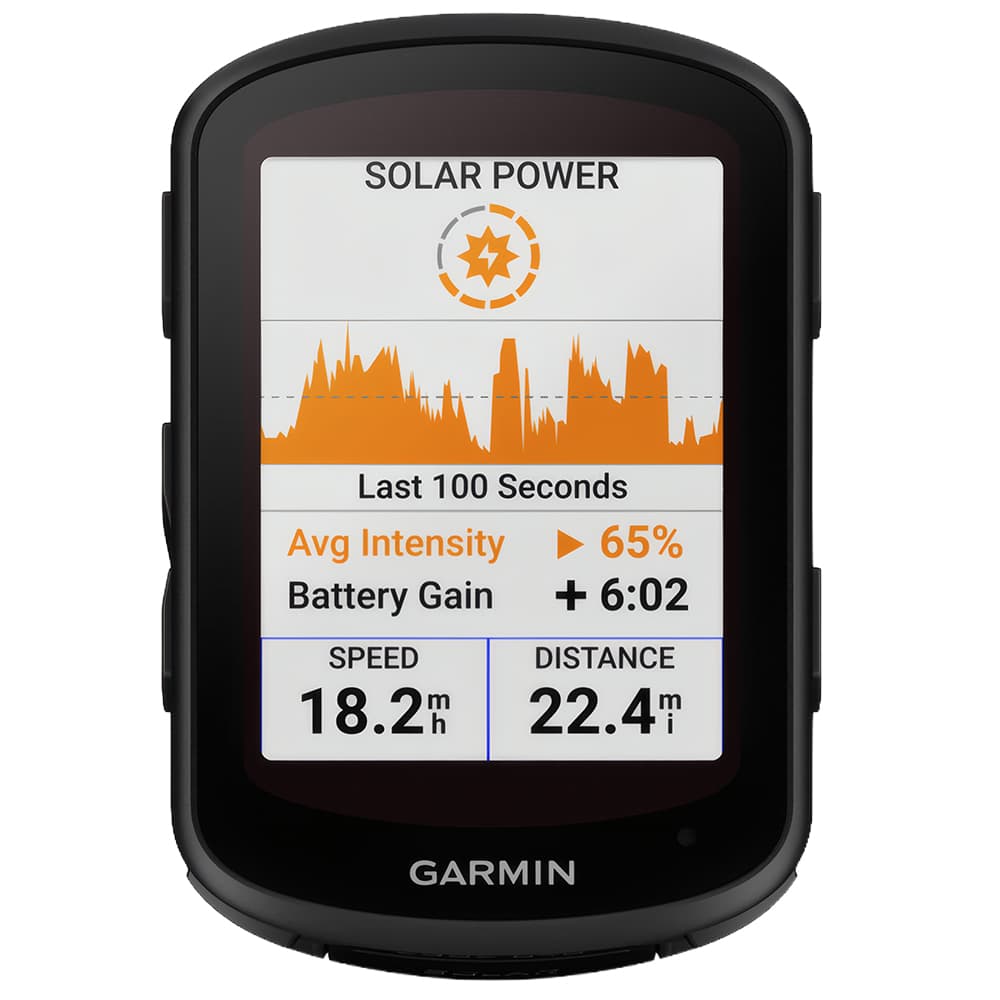 Tela Garmin Edge 840 Solar 010-02695-20 com Carregamento Solar / GPS Multibanda / Wi-Fi / Bluetooth / Ipx7