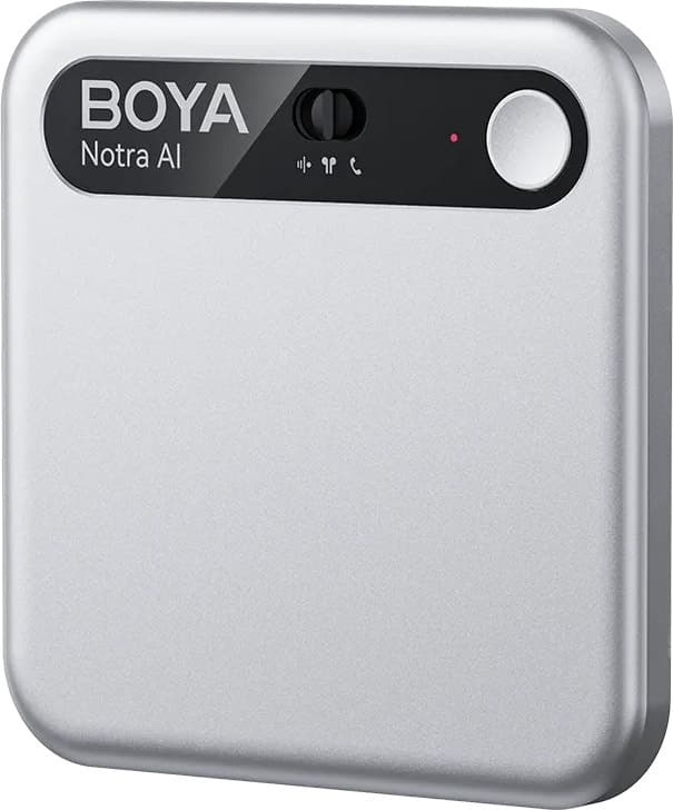 Gravador de Voz Boya Notra Ai Magnético 64GB - Prateado