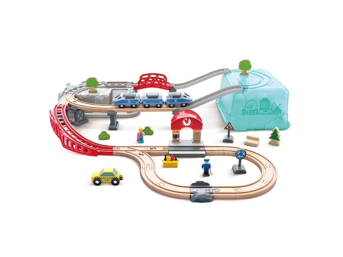 Brinquedo Hape Balde Trem Urbano