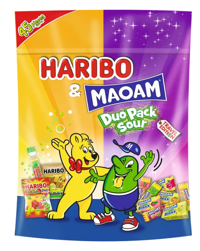 Goma de Mascar Haribo Maoam Duo Pack Sour 653G