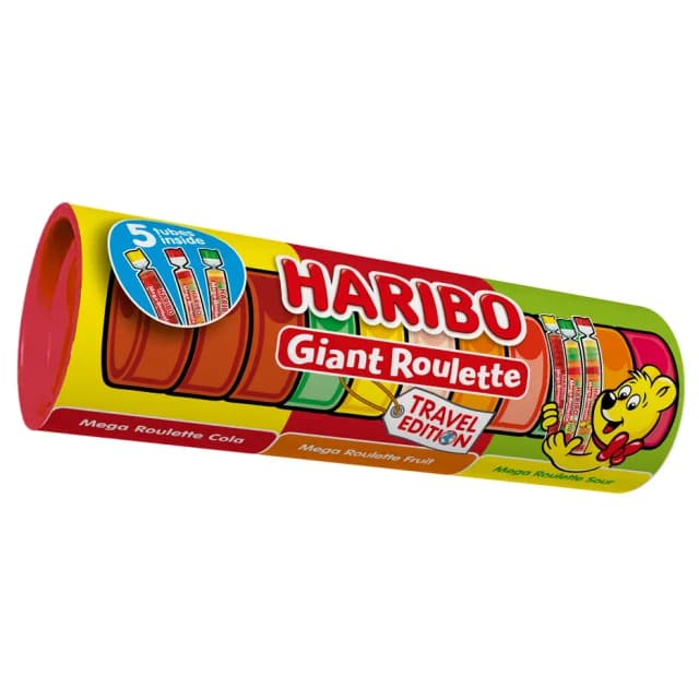 Balas Haribo Gomitas Giant Roulette 225G