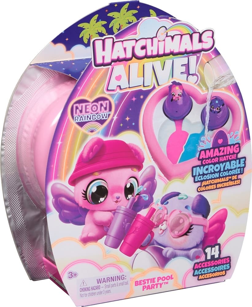 Brinquedo Hatchimals Alive Arco-Íris Neon Spin Master