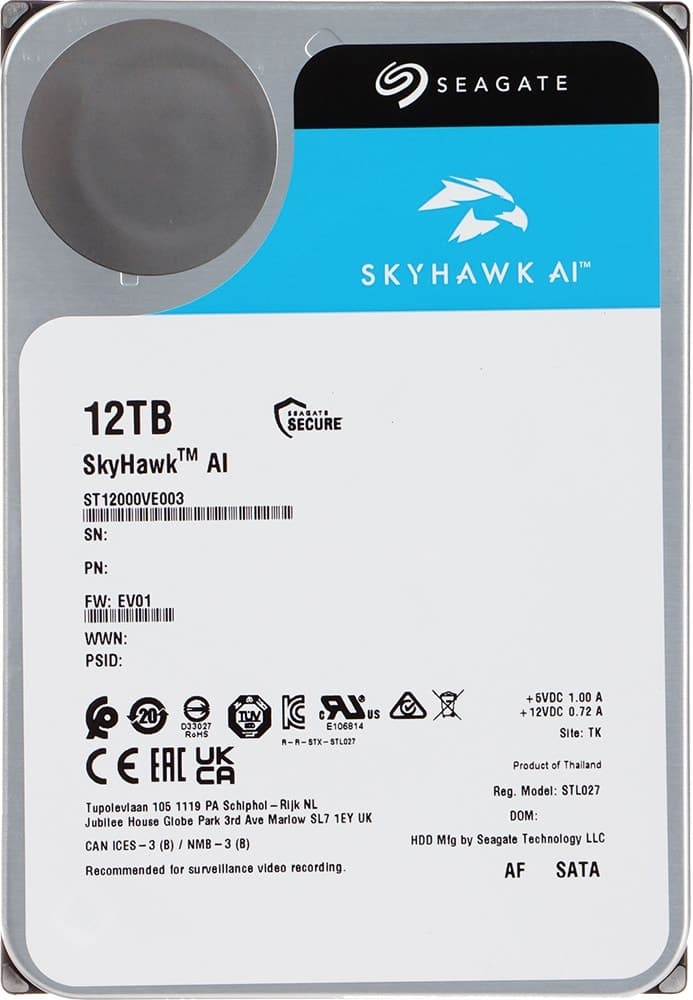 HD Interno Seagate Skyhawk Ai 12TB SATA 6.0Gb/s ST12000VE003