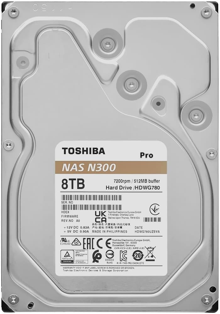 HD Interno Toshiba Nas N300 Pro 8TB SATA 6.0Gb/s
