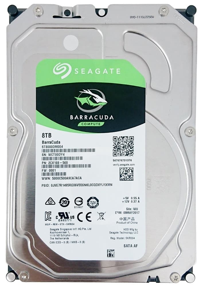 HD Seagate 8TB BarraCuda 3.5" SATA 3 5400RPM - ST8000DM004 (GARANTIA BR)
