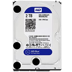 HD Western Digital 2TB WD Blue 3.5" SATA 3 5400RPM Pull - WD20EZRZ