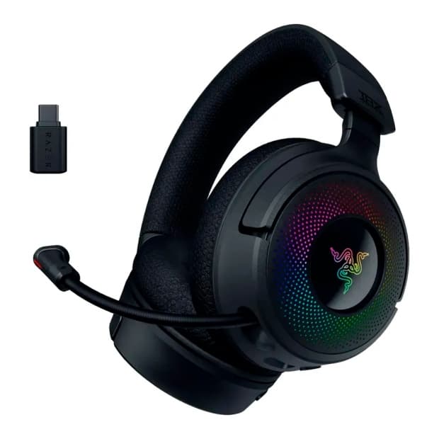 Headset Gamer Razer Kraken V4 RGB / Wireless - Preto (RZ04-05170100-R3U1)