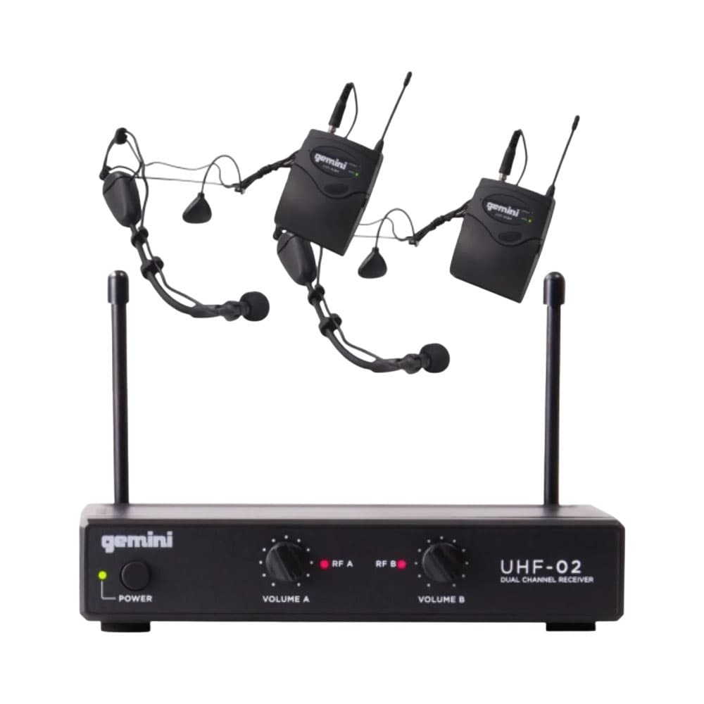 Headset com Microfone Gemini Dual Gemini 02HL Uhf