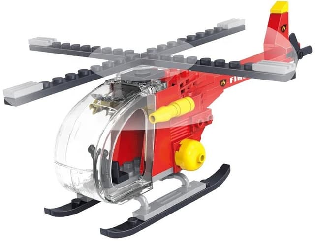 Helicóptero de Bombeiro Cogo 4186 (79 Peças)