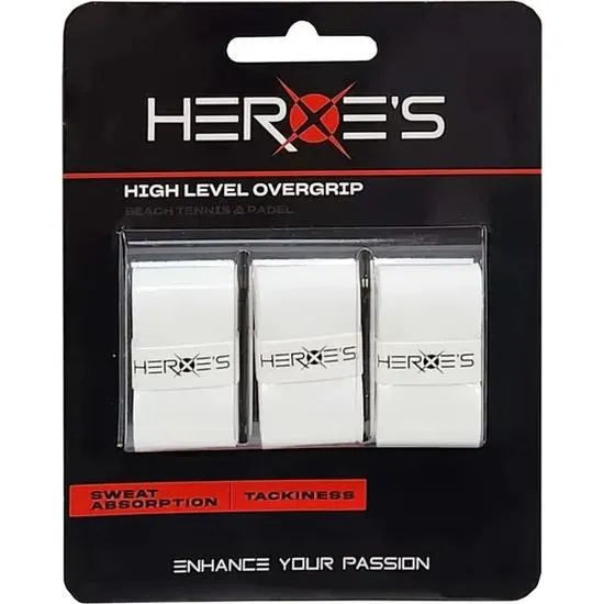 Overgrip Heroes para Beach Tennis Padel X3 Branco