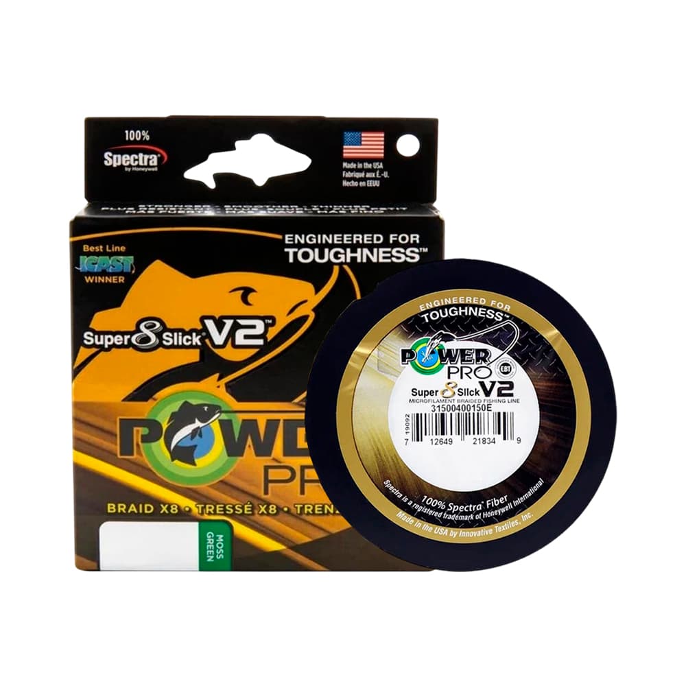 Linha de Pesca Power Pro Super 8 Slick V2 18.1Kg 0.32Mm 275M Verde