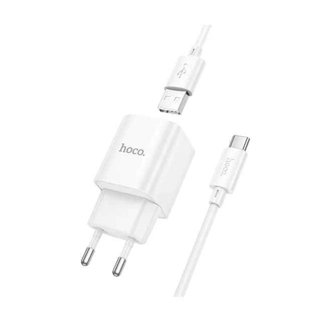 Carregador Hoco C145A Qc30 USB Fonte Branco