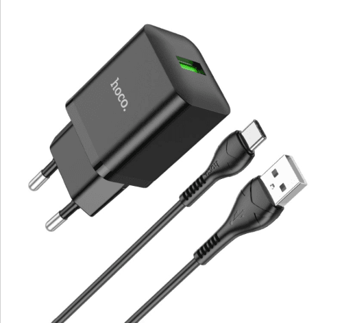 Carregador Hoco N26 Qc30 Fast Safe Charger USB-A 18W Preto