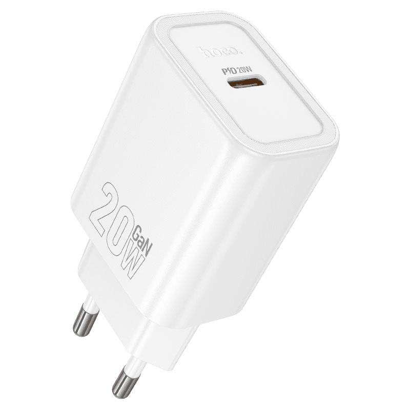 Carregador Hoco N60 20W + Cabo USB-C para USB-C Branco