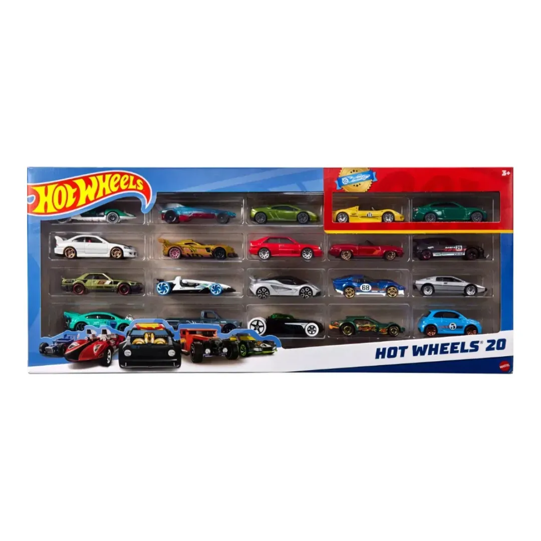 Hot Wheels Pacote com 20 Carros Die Cast Basics