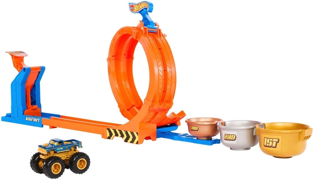 Monster Trucks Bigfoot Loop And Flip Trophy Challenge Mattel