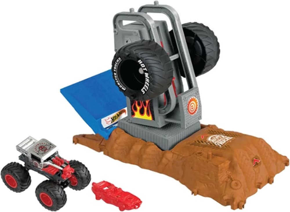 Mattel Hot Wheels Monster Trucks Tire Press Challenge
