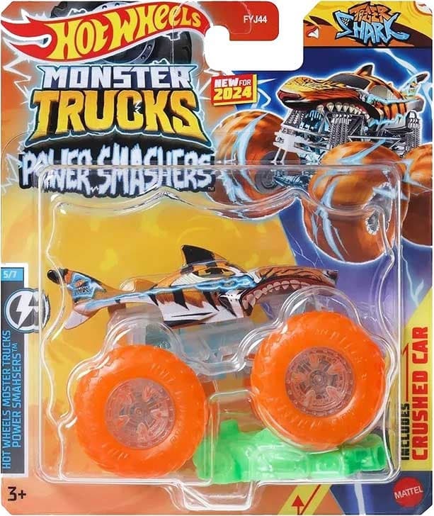 Carrinho de Controle Remoto HotWheels Monster Truck Tiger Shark Mattel - Fyj44-Htm68