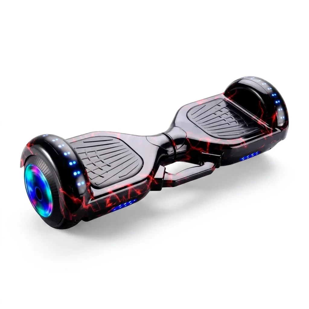 Hoverboard Star Wheel 6.5" com Alça e Luzes LED Vermelhas