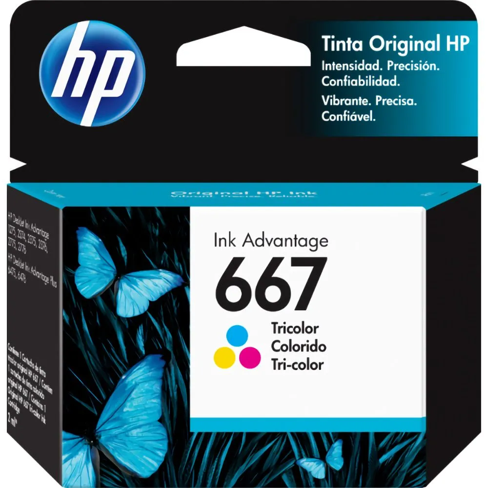 Cartucho de Tinta Hp 667 3YM78AL 2ml Color