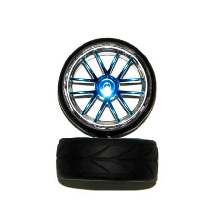 Roda Himoto Blue Cromada 1/10 Set 2 Peças