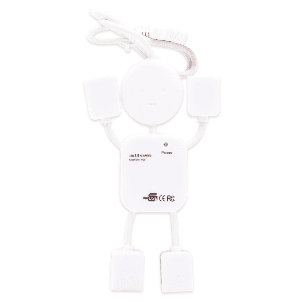 Hub Adaptador 4 Portas USB 2.0 Hi-Speed Geral Branco