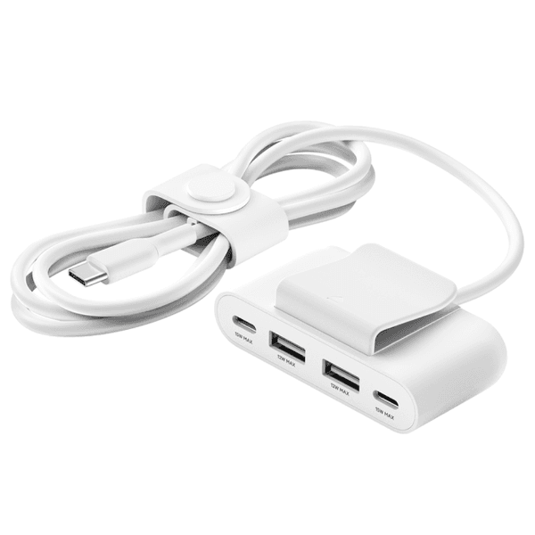 Hub Adaptador Multiporta Belkin BUZ001TT2MWHB7 2X USB-C 2X USB-A Branco