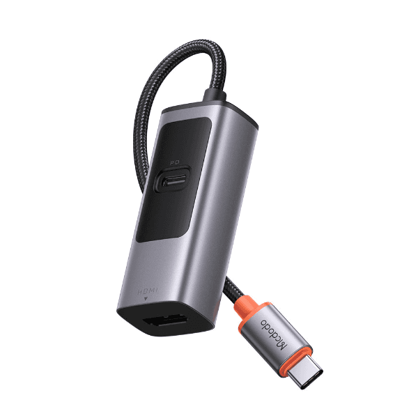 Hub Adaptador Mcdodo Hu-1130 2 Em 1 USB-C 1X USB-C 1X HDMI Cinza