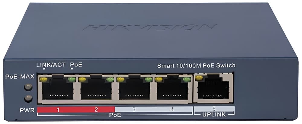 Hub Switch Hikvision DS-3E1105P-EI/M 4 Portas / Poe / 10/100Mbps